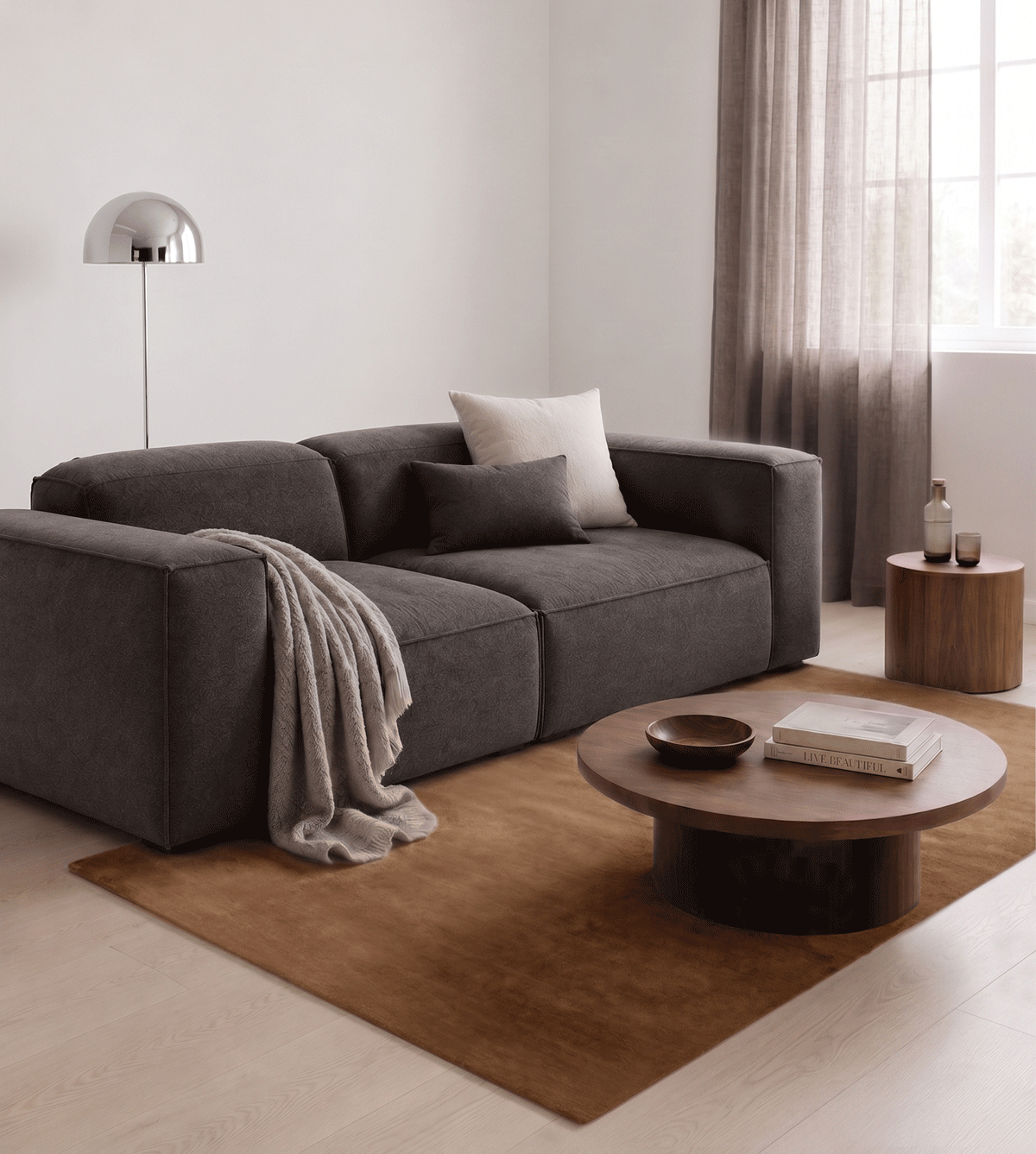 RUG 140x200 cm - UNICOLOR Cognac