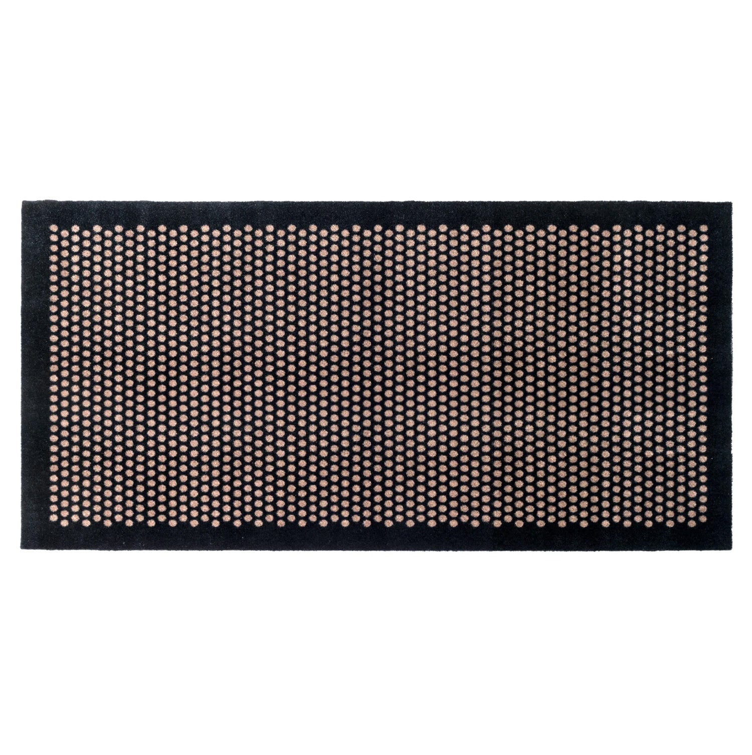 NEW RUG / FLOOR MAT 110 x 200 CM - DOT BLACK/SAND