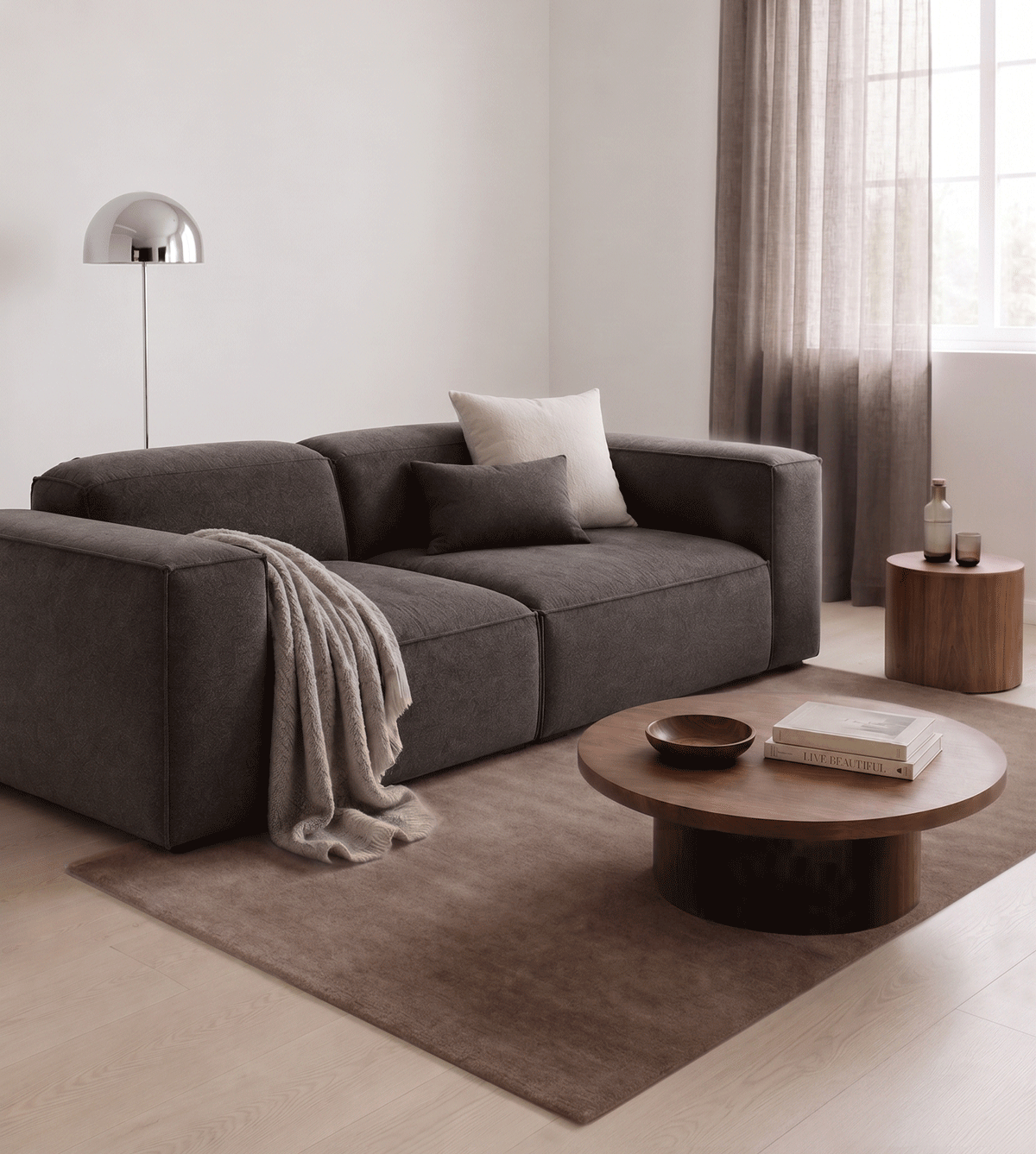 RUG 140 x 200 cm - UNICOLOR SAND