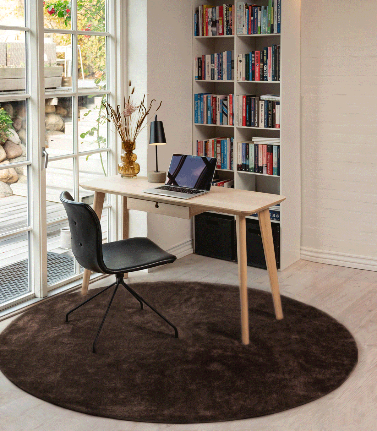 RUG Ø200 cm - UNICOLOR STEEL GREY