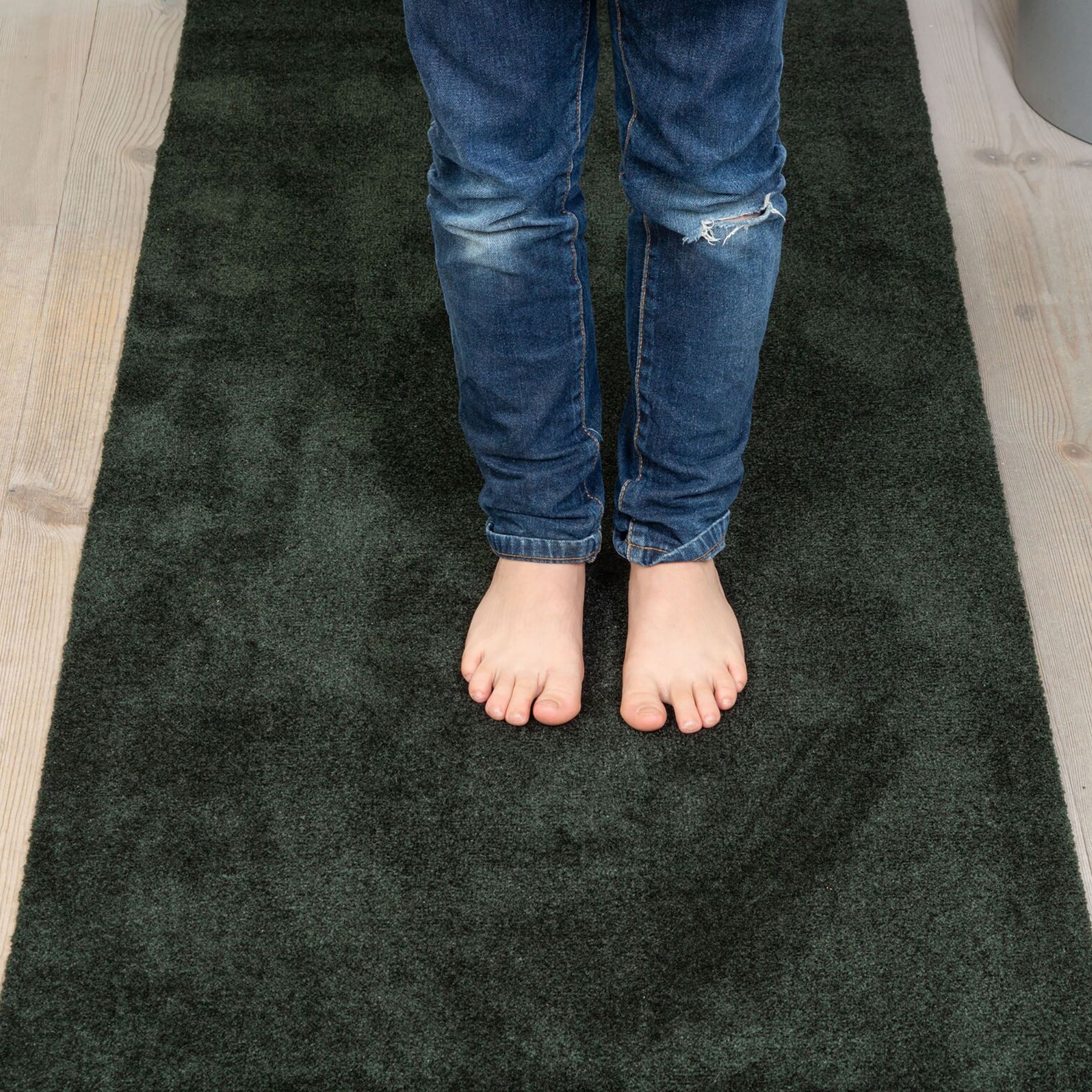 FLOOR MAT 67 x 120 cm - UNI COLOUR/DARK GREEN