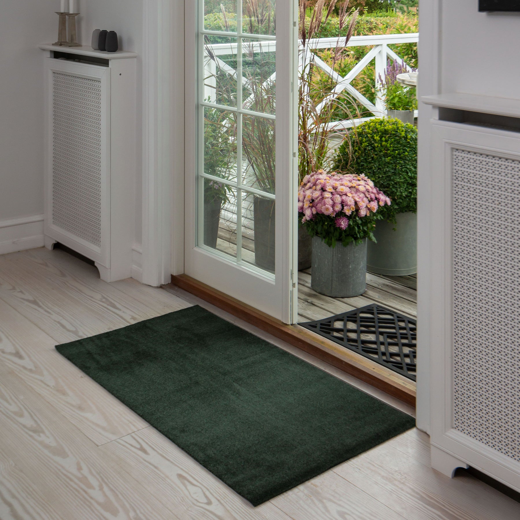 FLOOR MAT 67 x 120 cm - UNI COLOUR/DARK GREEN