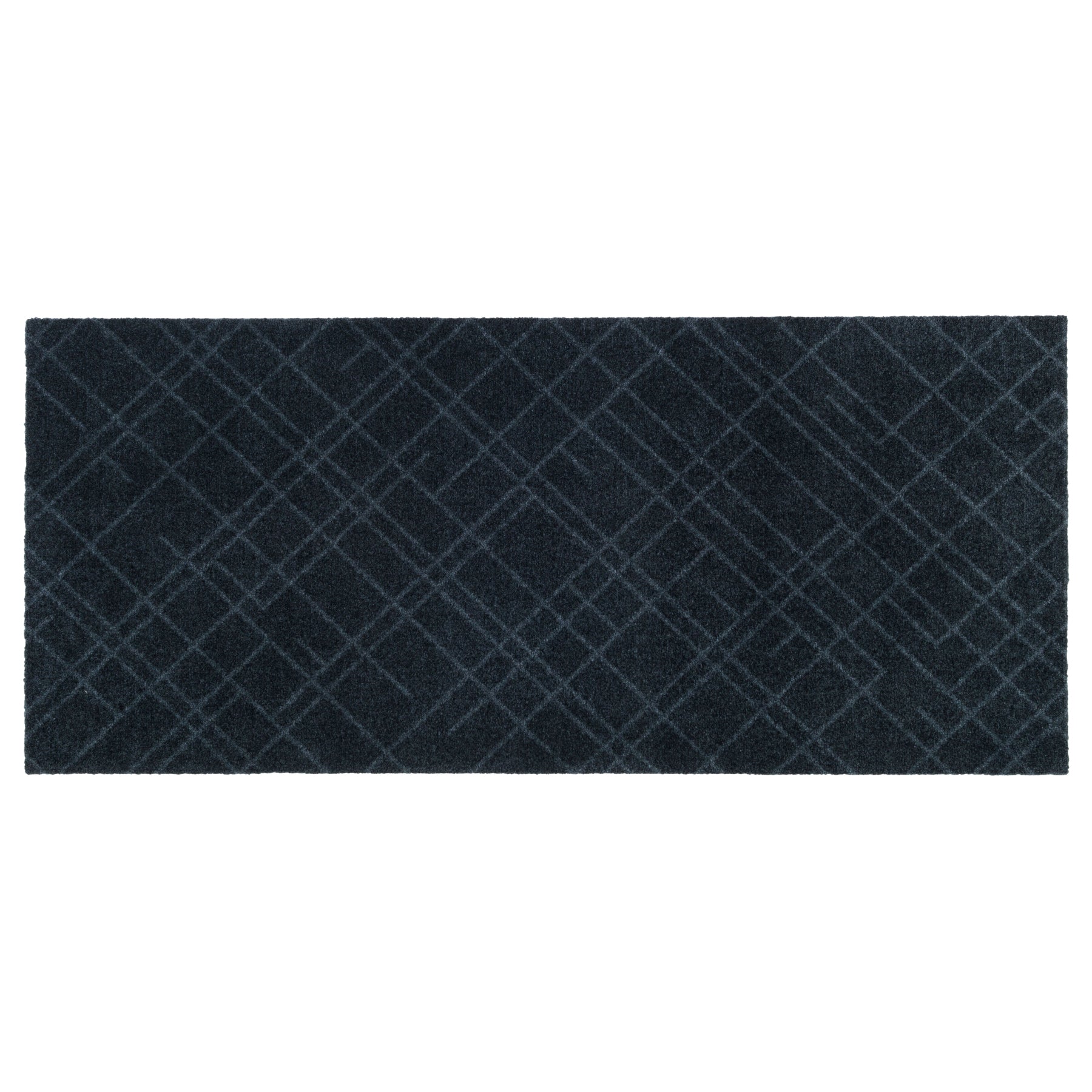 FLOOR MAT 67 x 150 CM - LINES/DARK GREY
