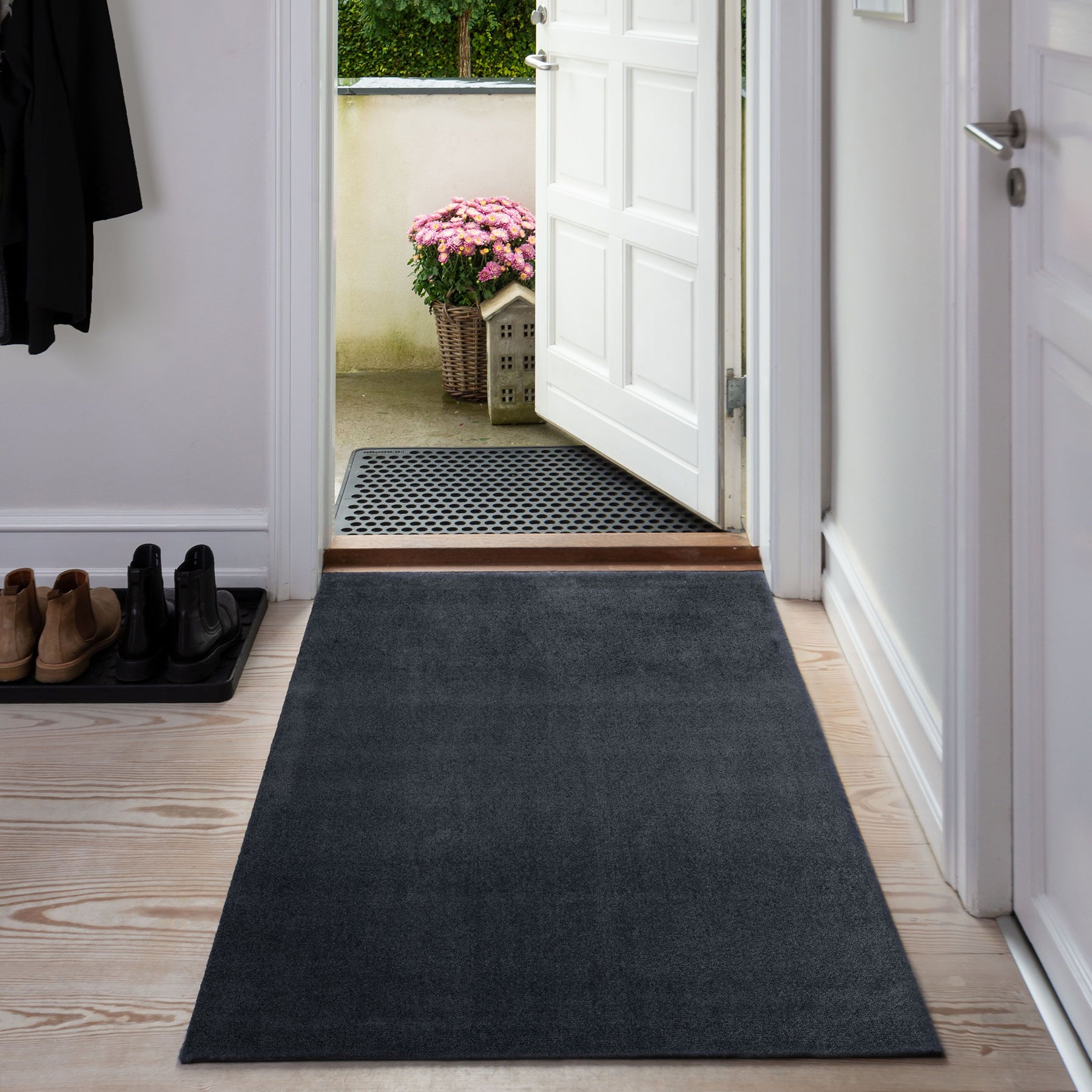 FLOOR MAT 90 X 130 cm - UNI COLOr GREY
