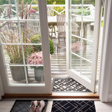 FLOOR MAT 40 x 60 CM - LINES black/sand