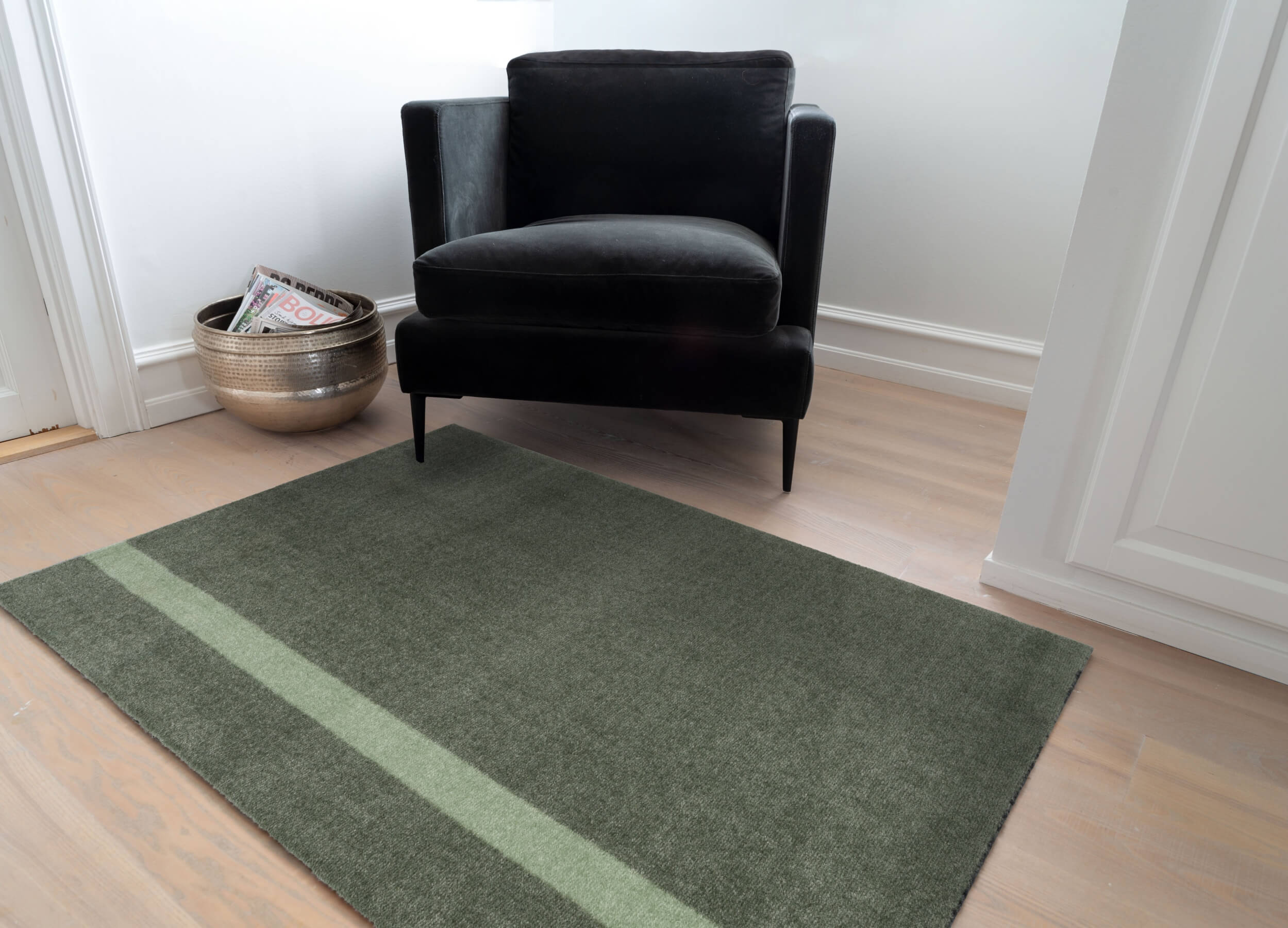 50% OFF - 40X60 - STRIPES VERTICAL - LIGHT/DUSTY GREEN