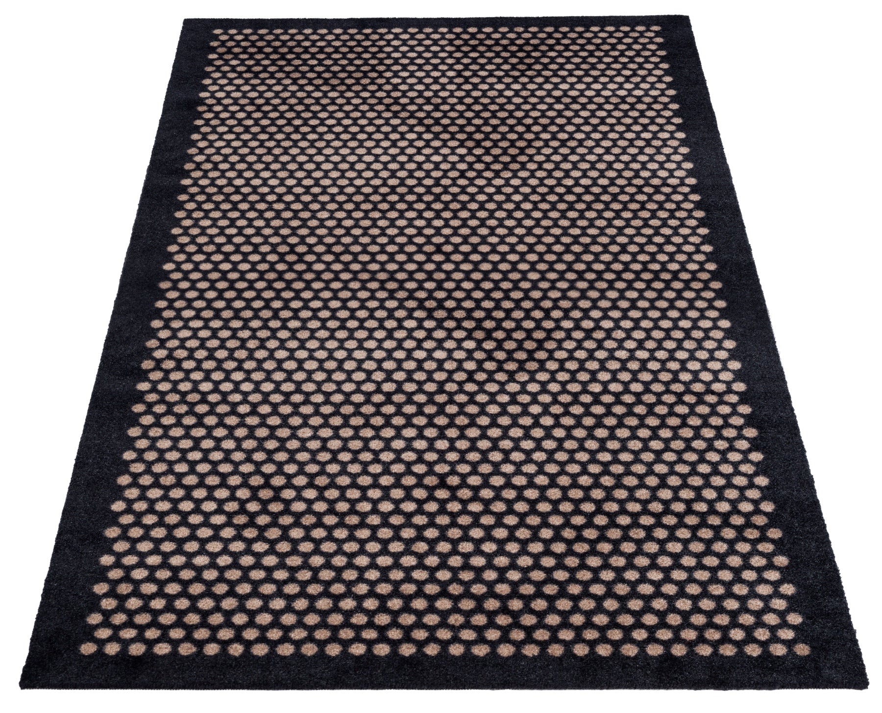FLOOR MAT 90 x 200 CM - DOT BLACK/SAND