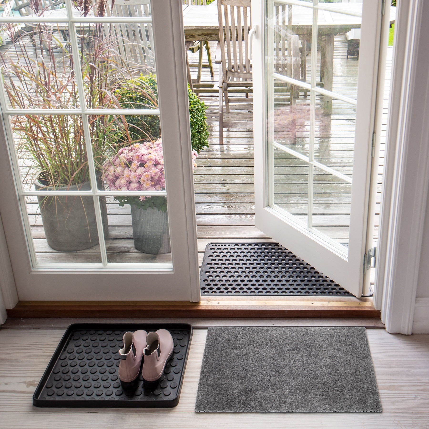 FLOOR MAT 40 x 60 cm - UNICOLOR STEELGREY