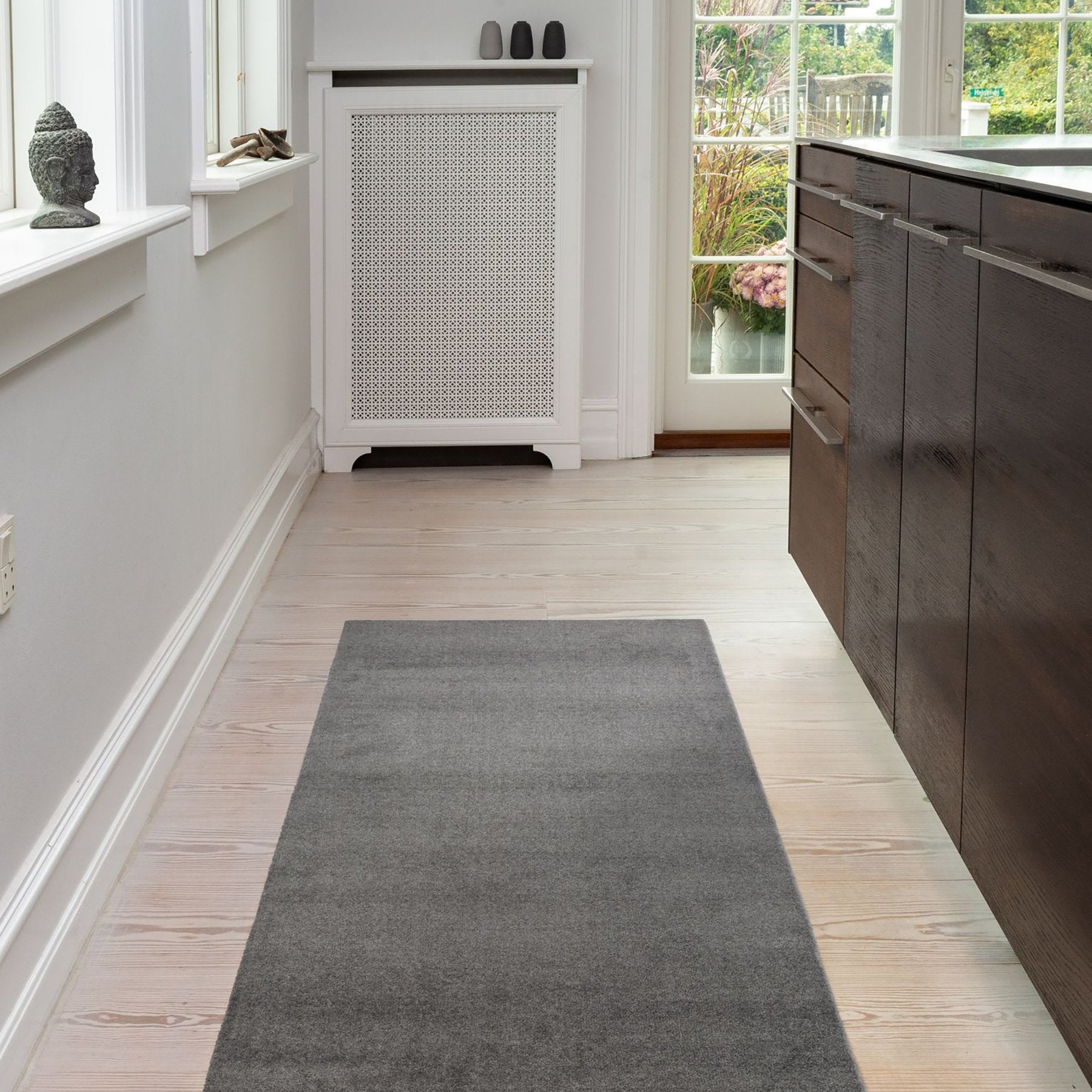FLOOR MAT 90 x 200 cm - UNICOLOR STEELGREY