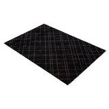 FLOOR MAT 90 X 130 CM - LINES BLACK/GREY
