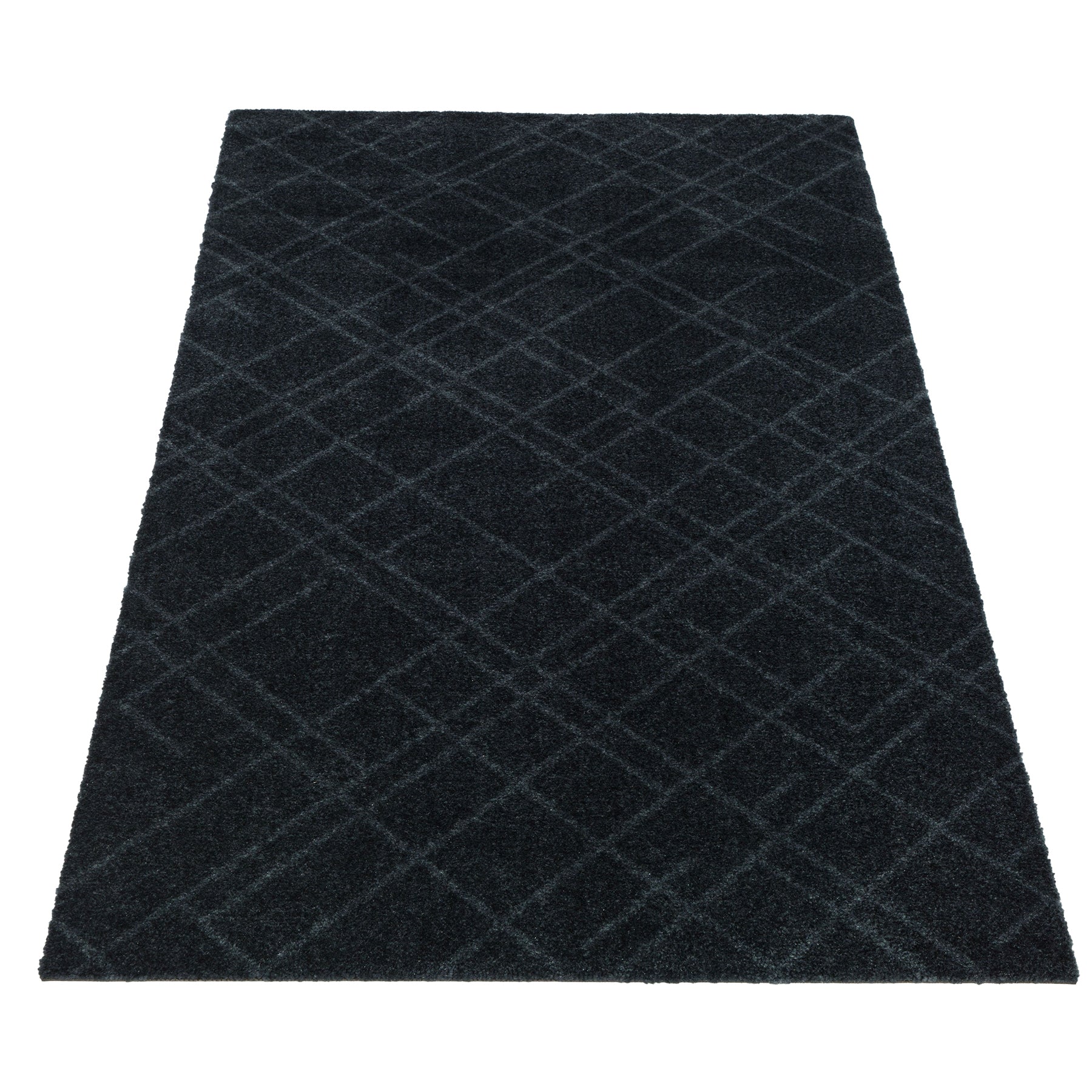 FLOOR MAT 67 x 120 cm - LINES/DARK GREY