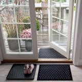 FLOOR MAT 40 x 60 cm - DOT BLACK/GREY