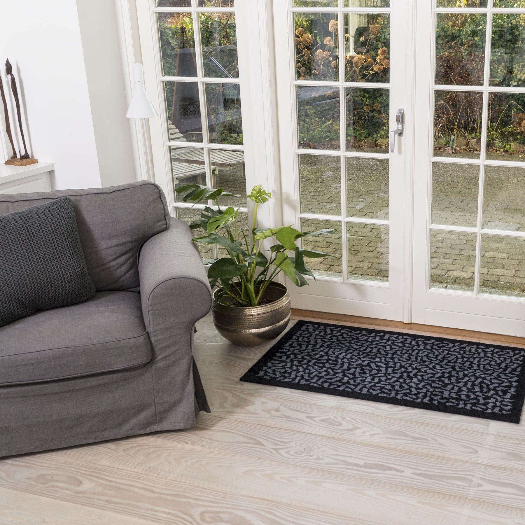 FLOOR MAT 67 x 120 CM - FOOTWEAR/BLACK GREY