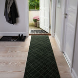 FLOOR MAT 67 x 200 CM LINES/DARK GREEN