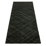 FLOOR MAT 67 x 200 CM LINES/DARK GREEN