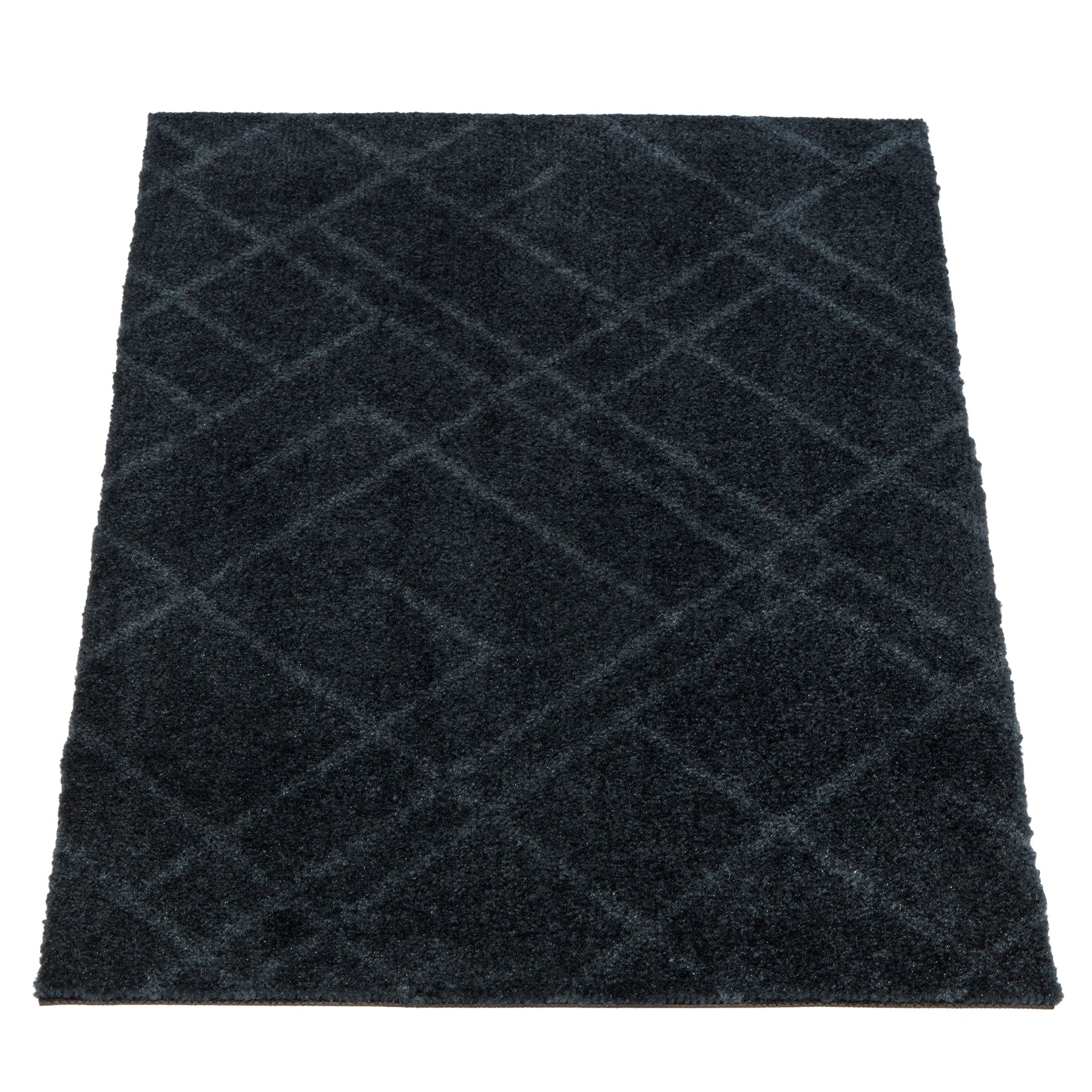 FLOOR MAT 60 x 90 cm - LINES/DARK GREY