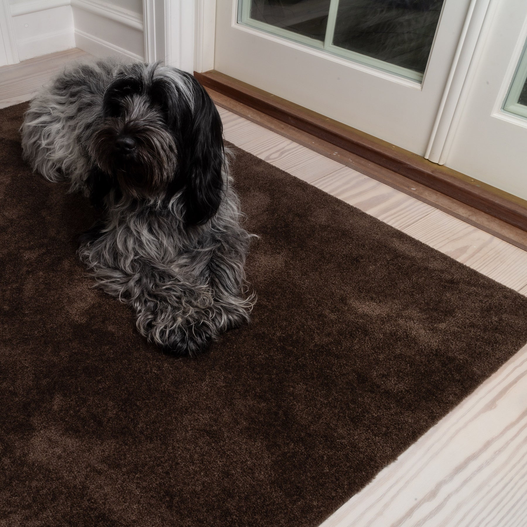 FLOOR MAT 90 X 130 CM - UNI COLOUR/BROWN