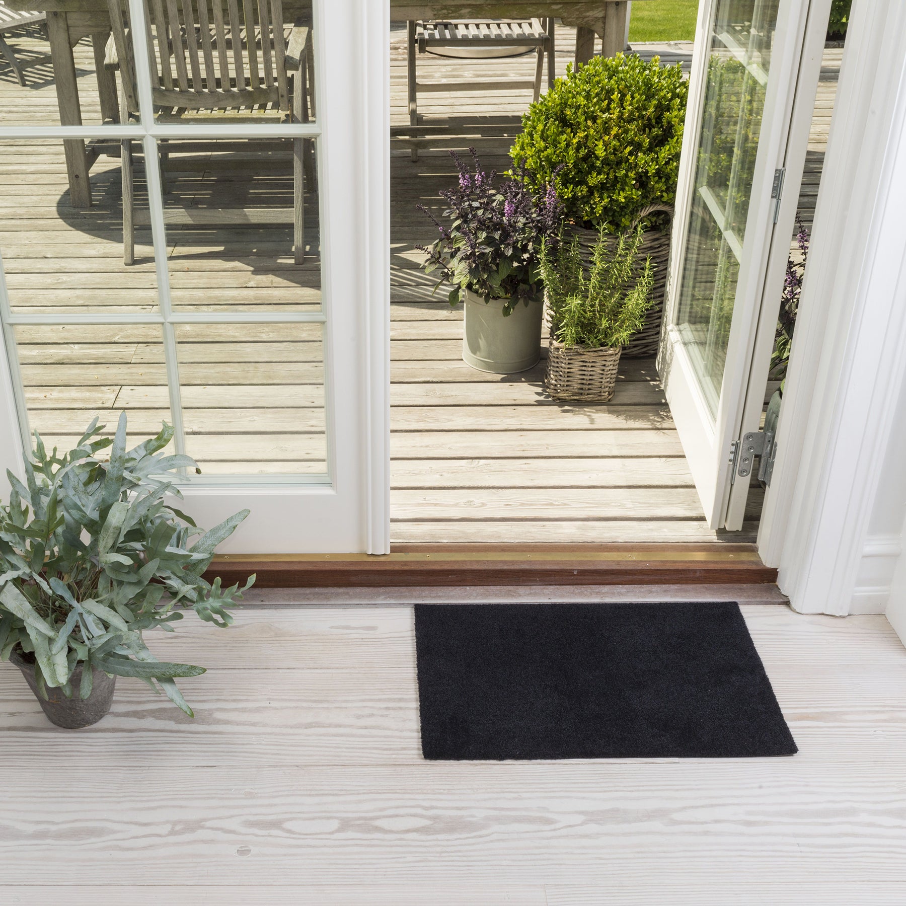 FLOOR MAT 40 x 60 cm - UNI COLOR BLACK