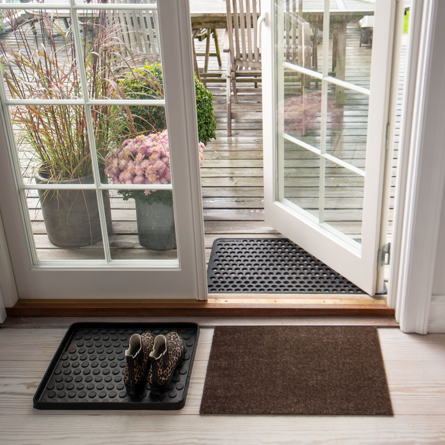 FLOOR MAT 40 x 60 cm - UNICOLOR BROWN