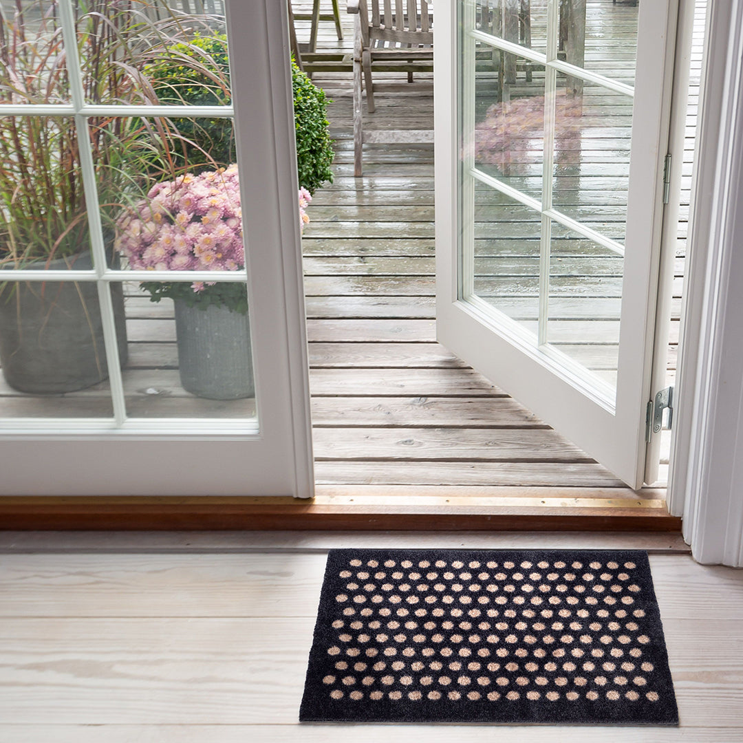 FLOOR MAT 40 x 60 cm - DOT BLACK/SAND