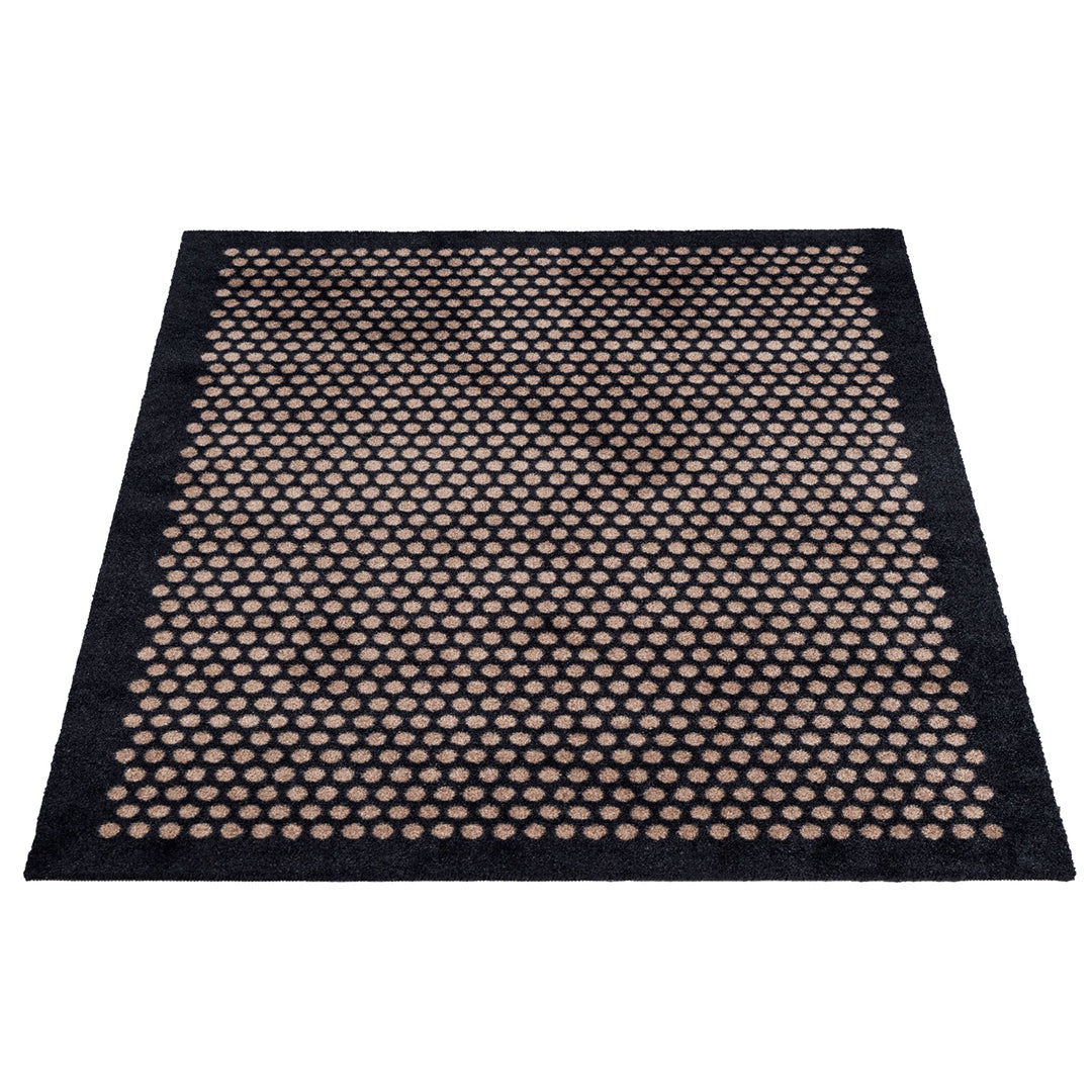 FLOOR MAT 90 x 130 CM - DOT BLACK/SAND