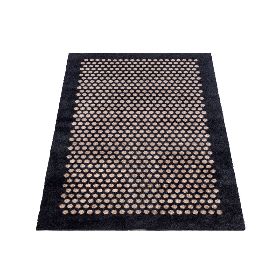 FLOOR MAT 67 x 120 CM - DOT BLACK/SAND