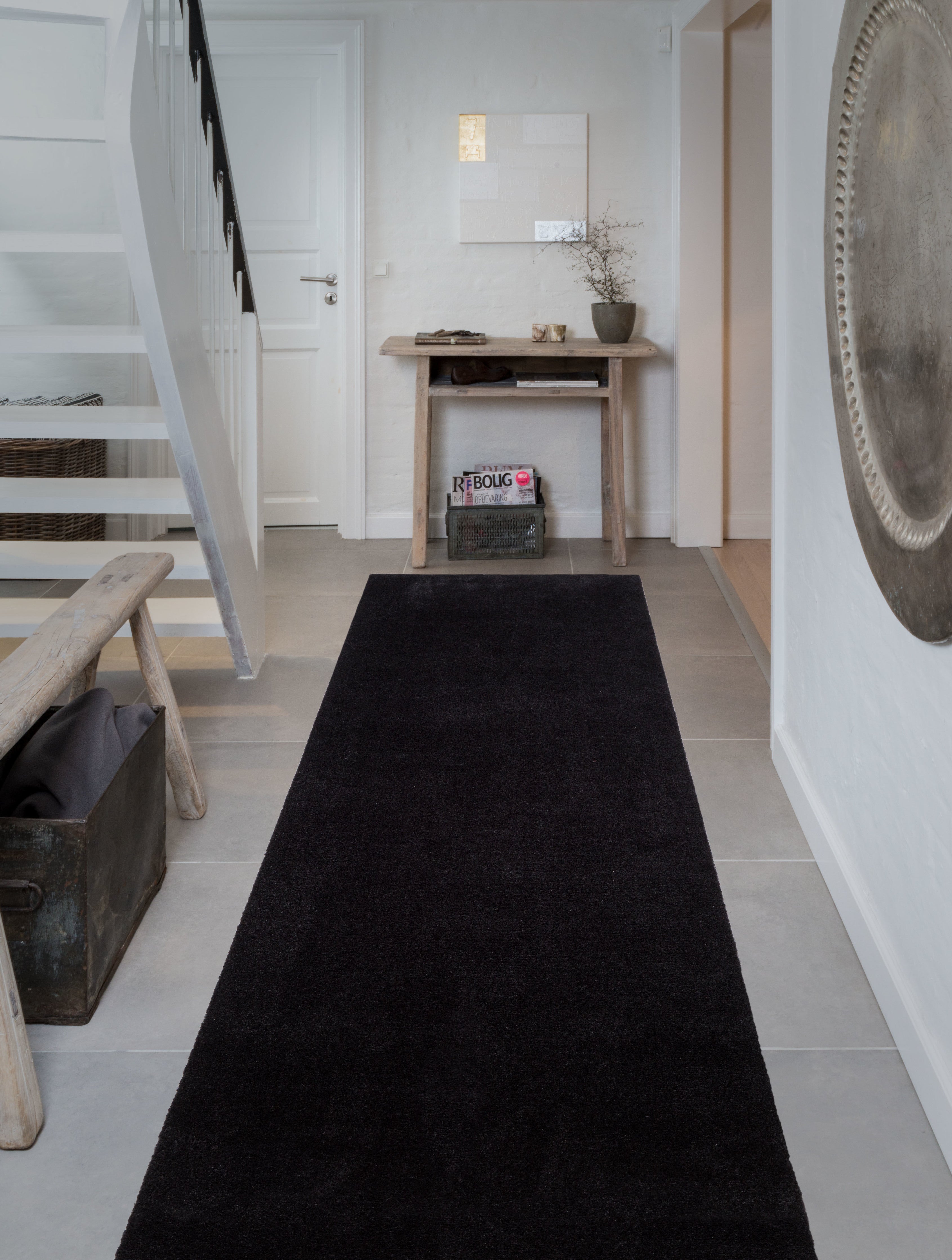 FLOOR MAT 100 x 300 CM - UNI COLOR BLACK