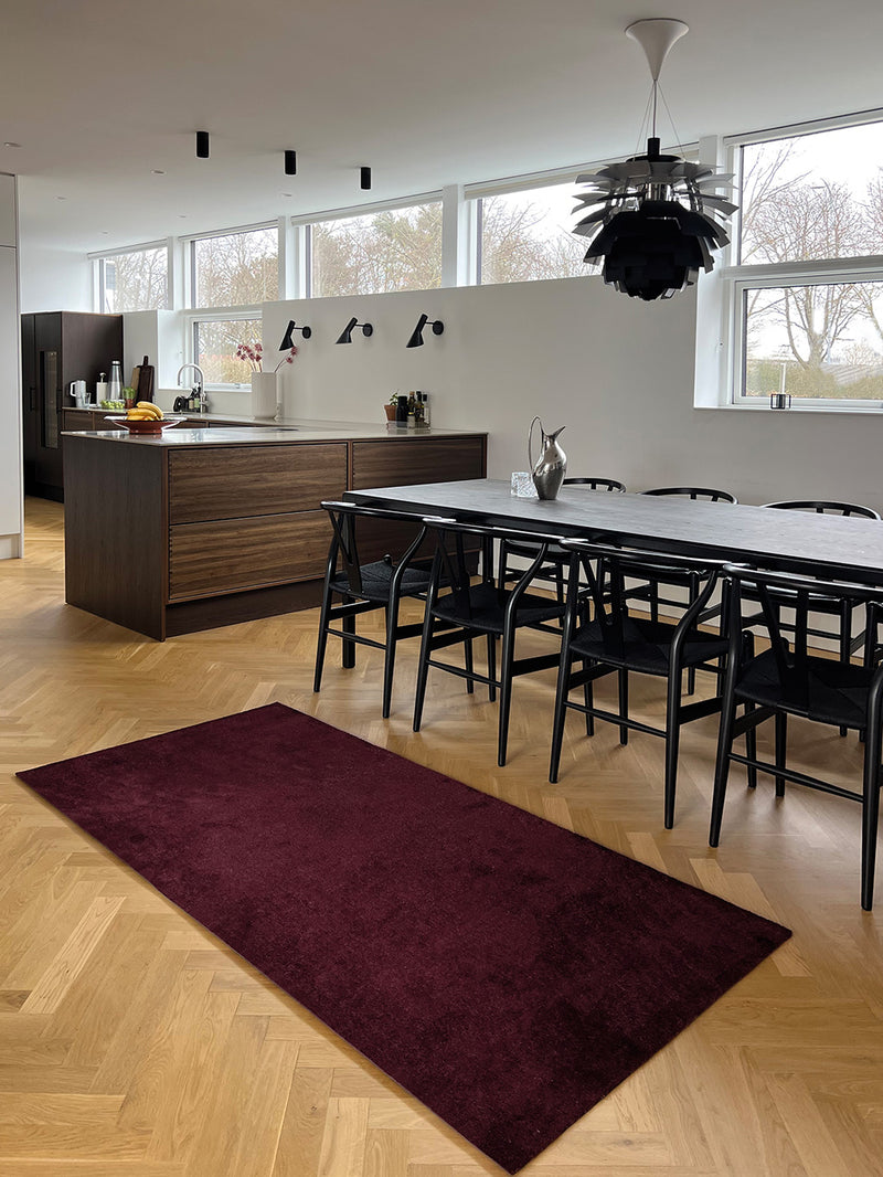 NEW - FLOOR MAT 90 x 200 cm - UNI COLOR BORDEAUX