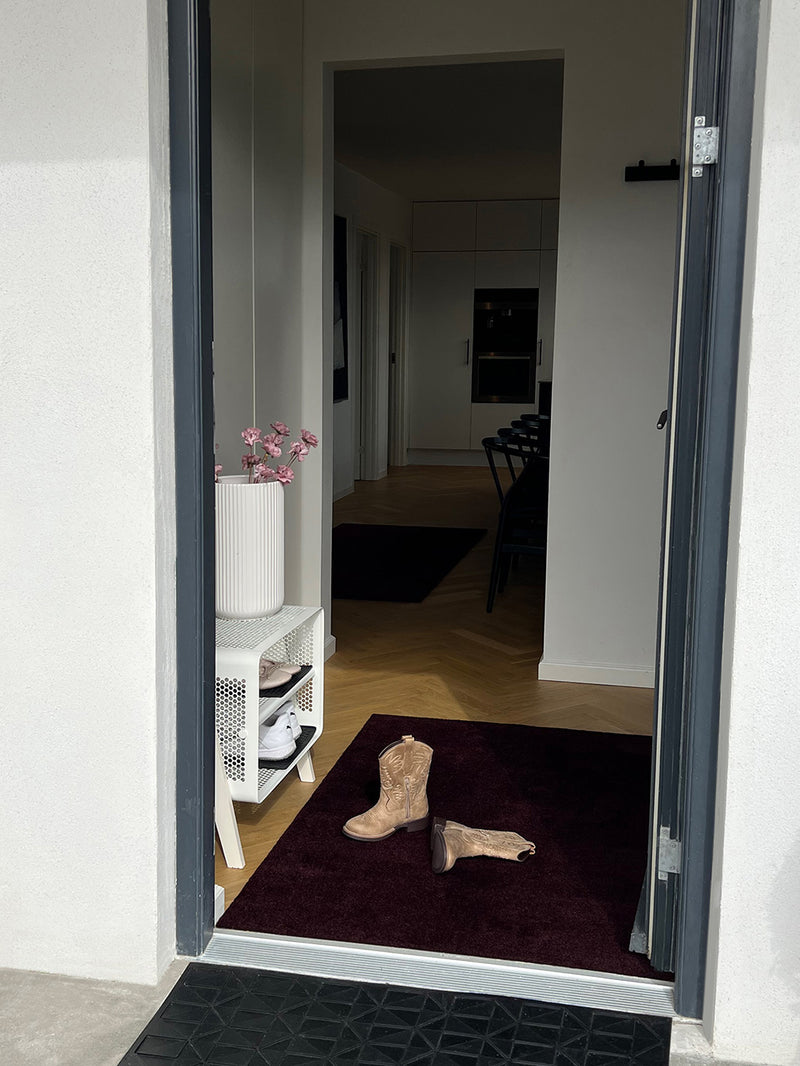 NEW - FLOOR MAT 90 X 130 CM - UNI COLOR BORDEAUX