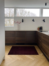 NEW - FLOOR MAT 90 X 130 CM - UNI COLOR BORDEAUX