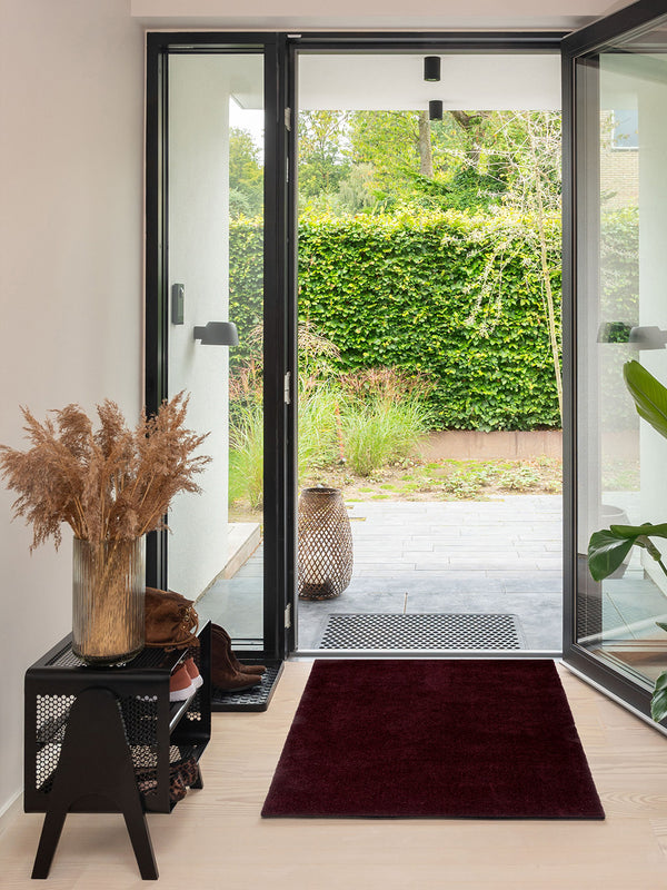 NEW - FLOOR MAT 90 X 130 CM - UNI COLOR BORDEAUX
