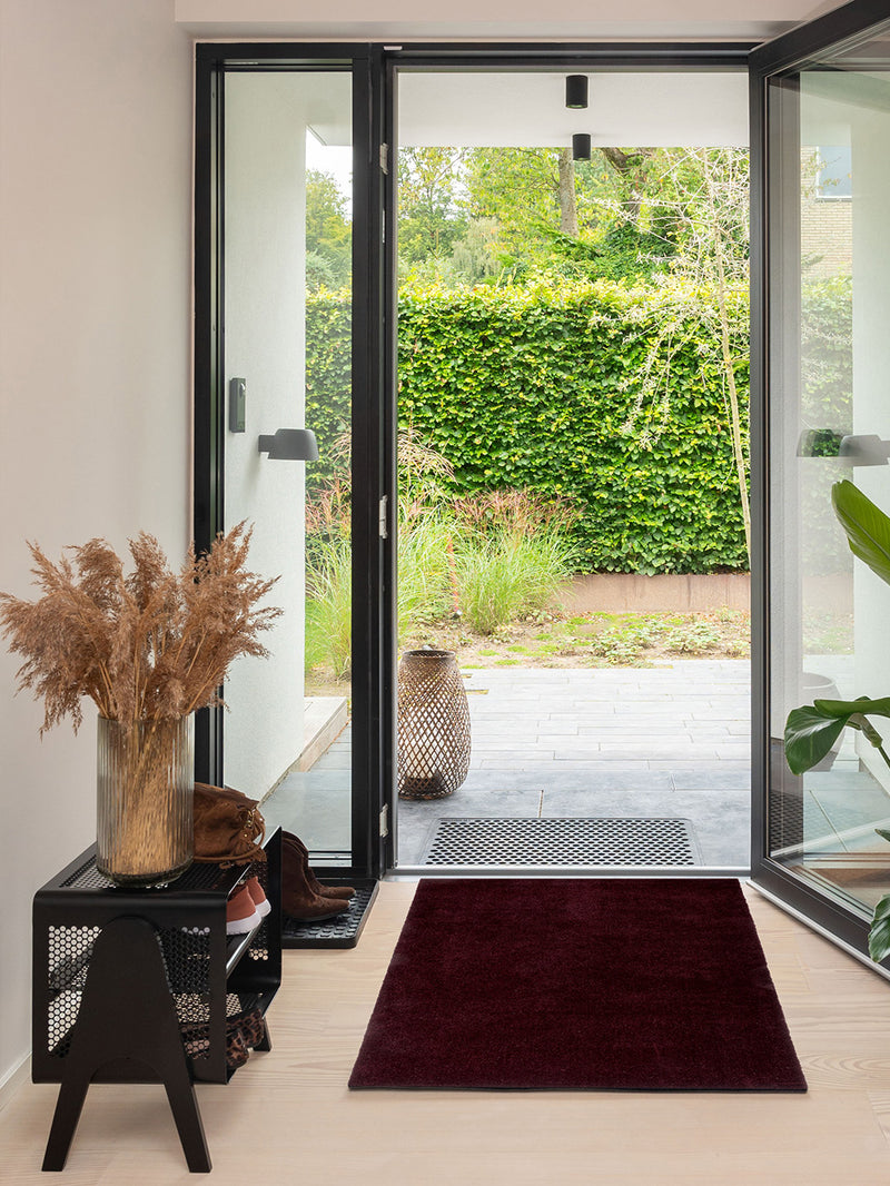 NEW - FLOOR MAT 90 X 130 CM - UNI COLOR BORDEAUX