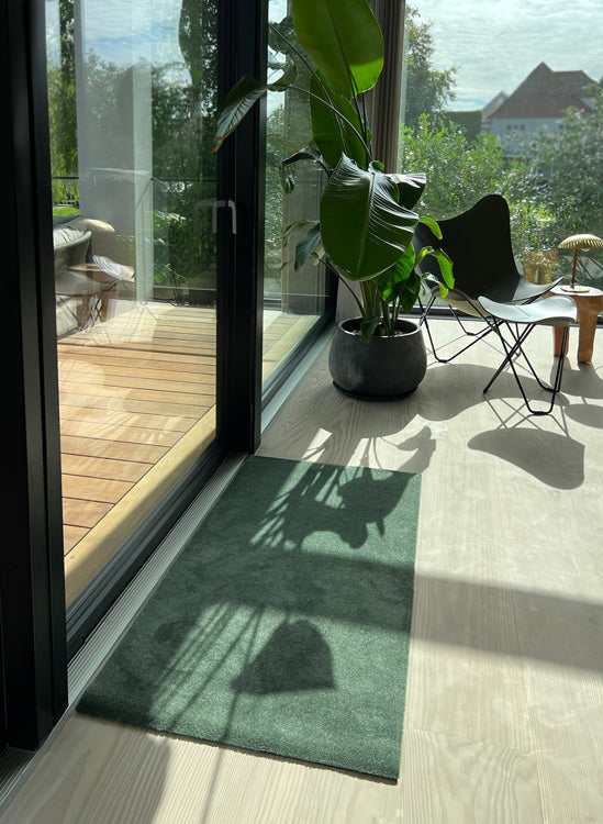 Rug 67 x 120 cm Dusty Green | Mat for entryway, kitchen & utility room
