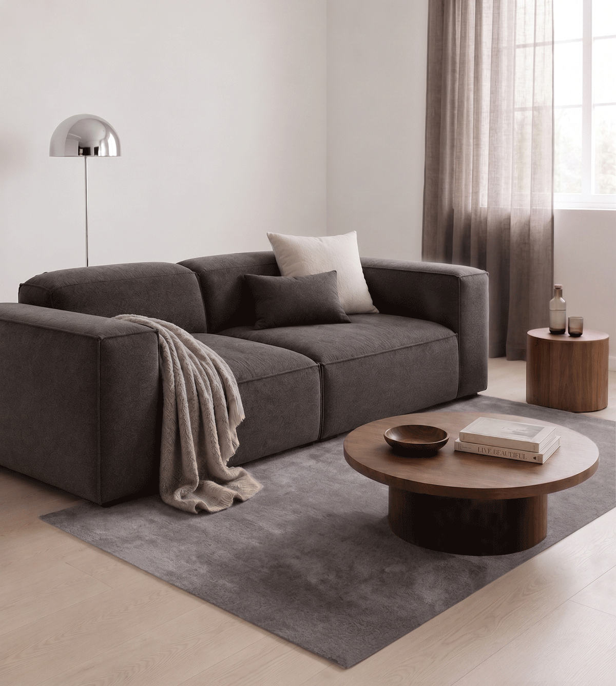 Rug 140 x 200 cm - UNICOLOR STEELGREY