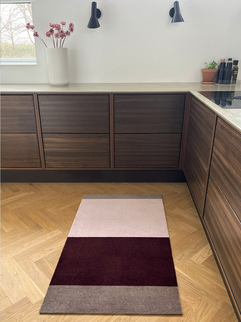 NEW - STRIPES HORIZONTAL - Bordeaux/Rose/Sand