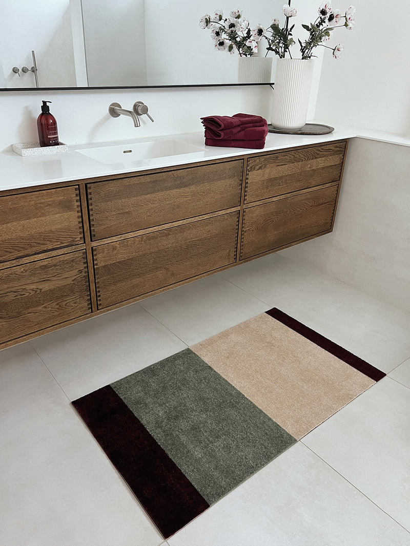 NEW - STRIPES HORIZONTAL - Green/Ivory/Bordeaux