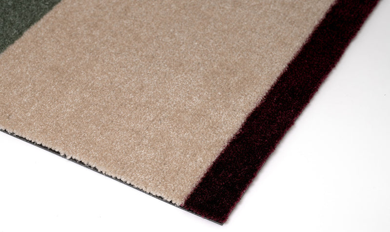 NEW - STRIPES HORIZONTAL - Green/Ivory/Bordeaux