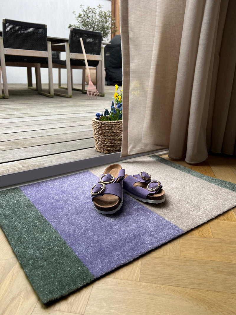NEW - STRIPES HORIZONTAL - Lilac/Ivory/Green