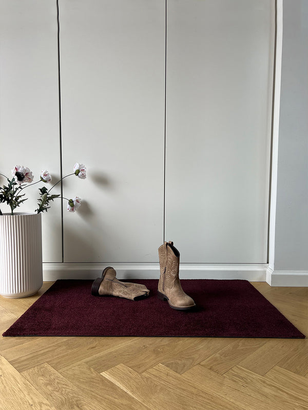 NEW - FLOOR MAT 60 X 90 CM - UNI COLOR BORDEAUX