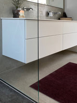 NEW - FLOOR MAT 60 X 90 CM - UNI COLOR BORDEAUX