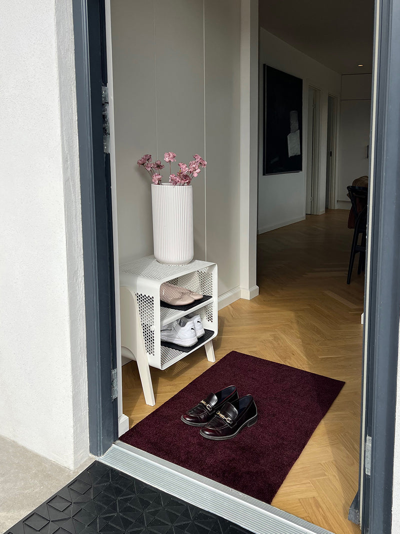 NEW - FLOOR MAT 67 X 120 CM - UNI COLOR BORDEAUX