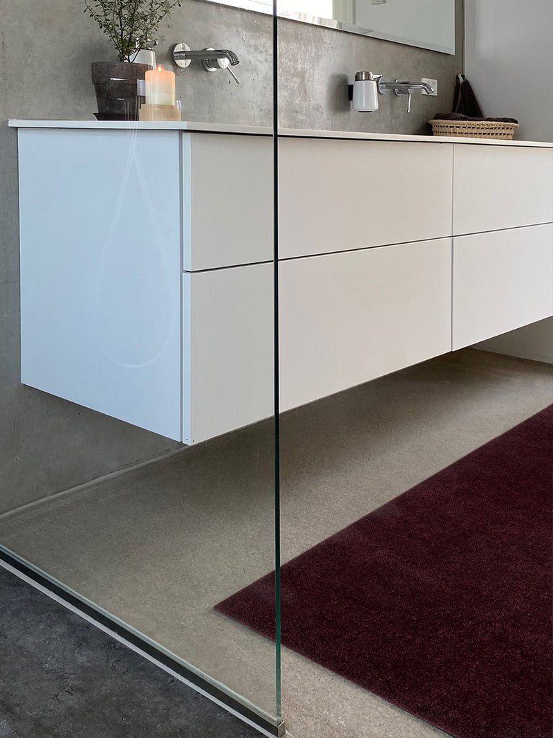 NEW - FLOOR MAT 90 x 200 cm - UNI COLOR BORDEAUX