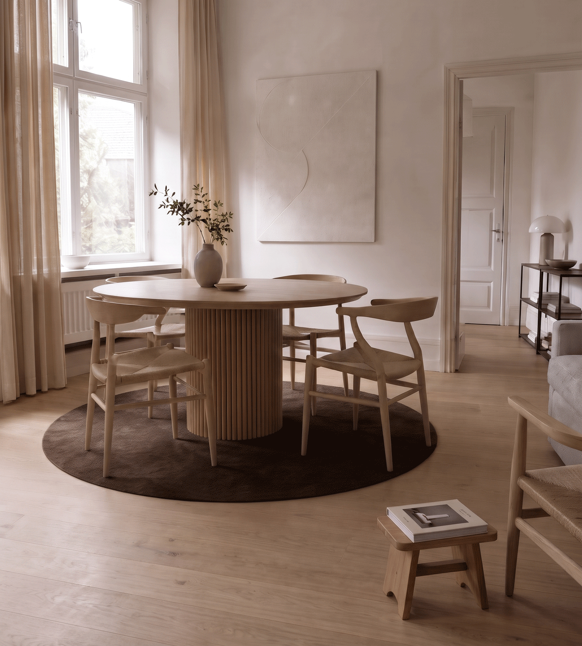 RUG Ø200 cm - UNICOLOR STEEL GREY
