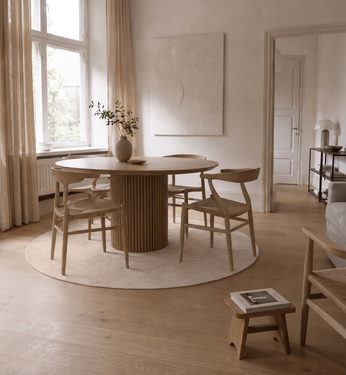 RUG Ø200 cm - UNICOLOR IVORY
