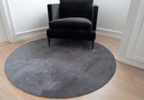 NEW – Round Rug Ø200 cm - UNI COLOR STEELGREY