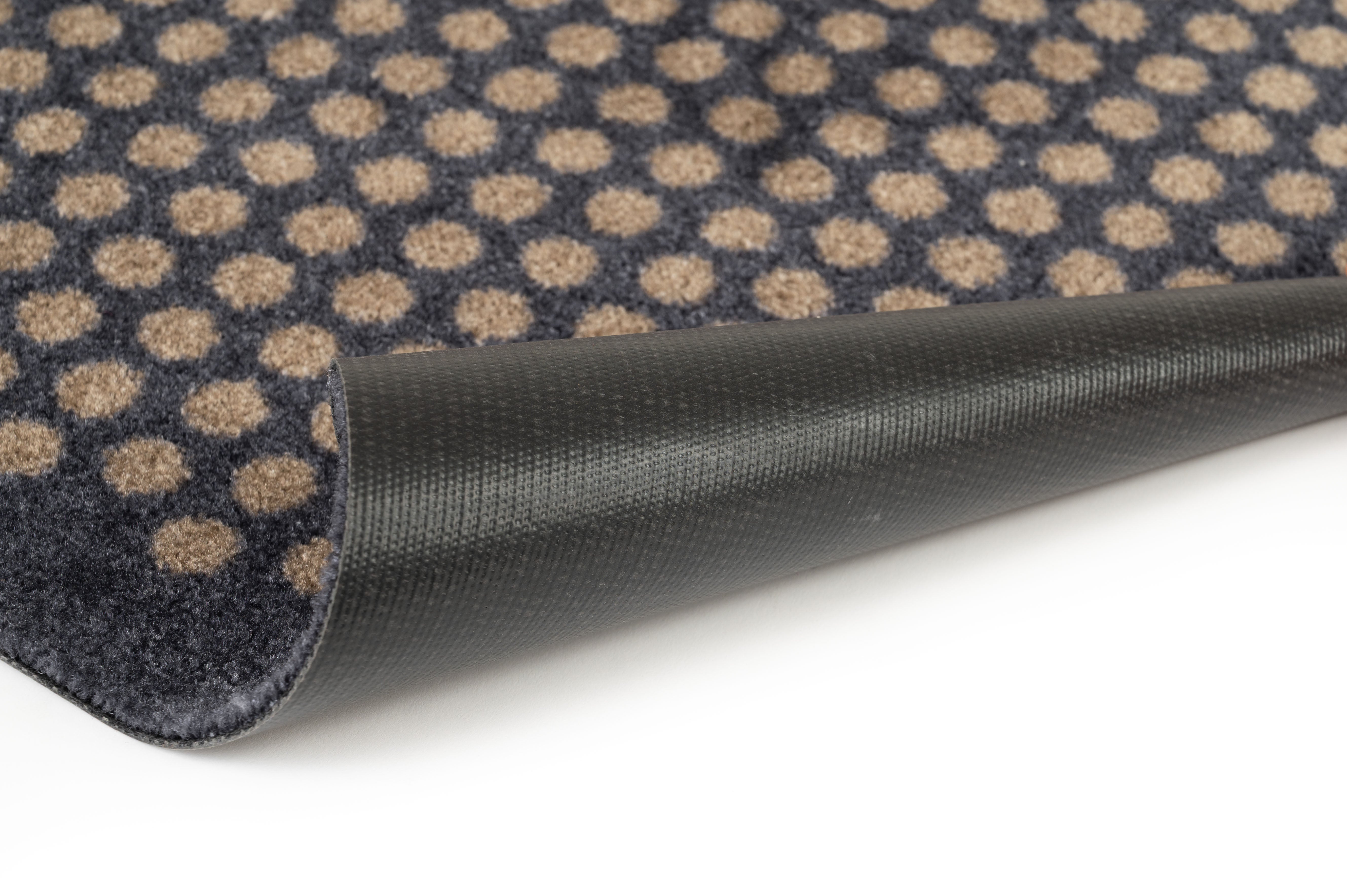 FLOOR MAT 60 x 90 cm - DOT BLUE-GREY / SAND