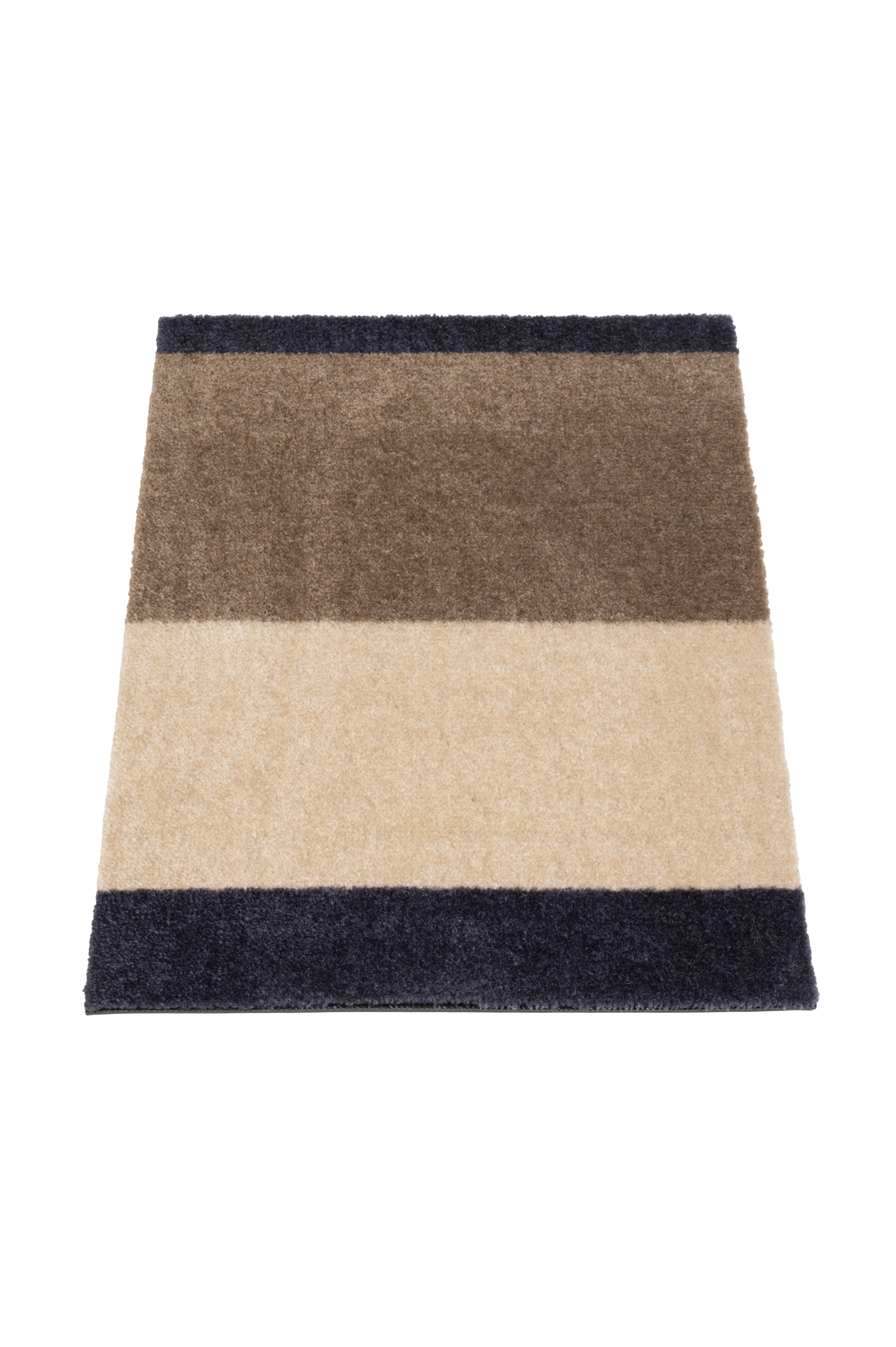 FLOOR MAT 40 x 60 cm - STRIPES BLUE / SAND / IVORY
