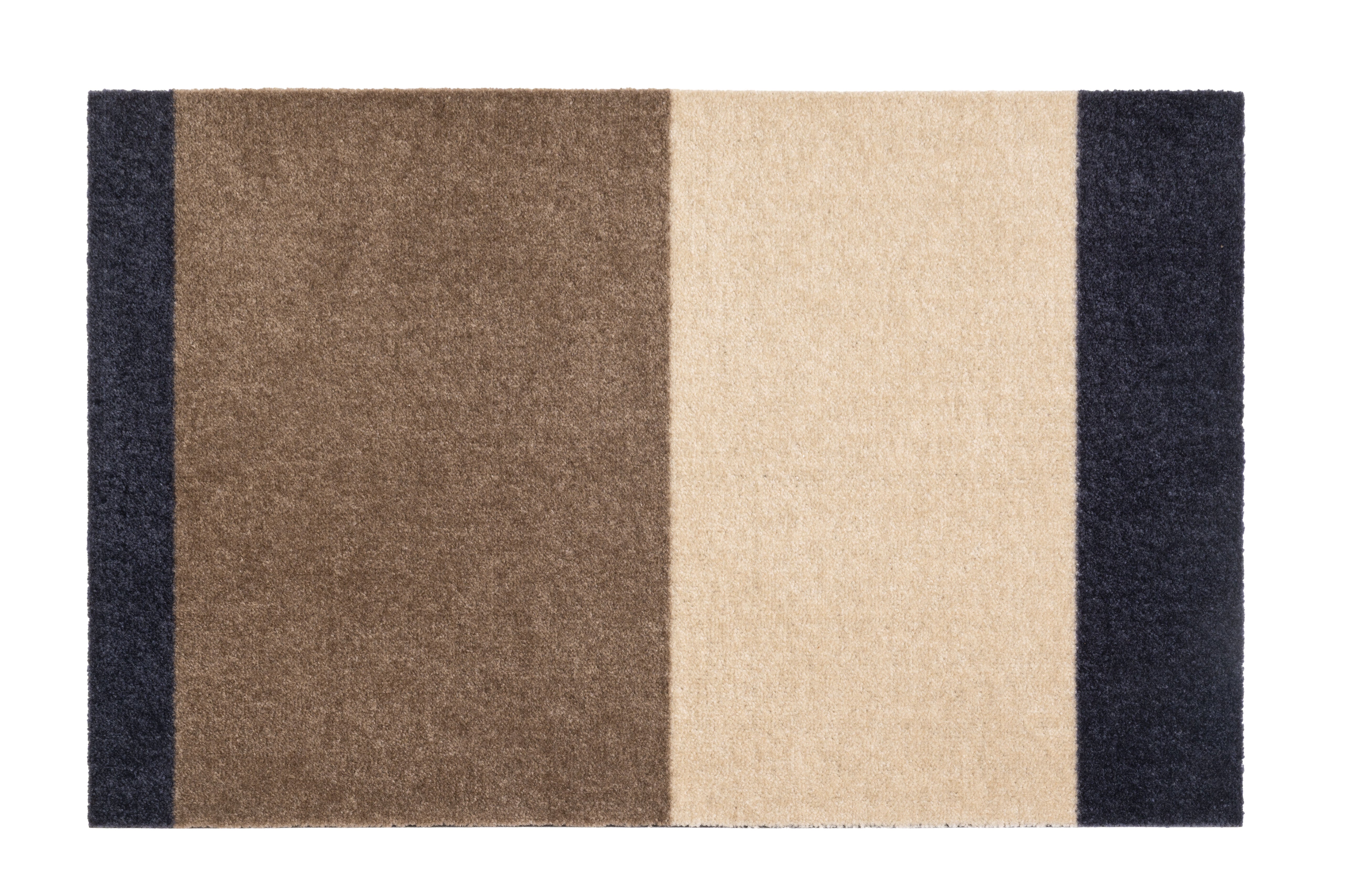 FLOOR MAT 60 x 90 cm - STRIPES BLUE / SAND / IVORY