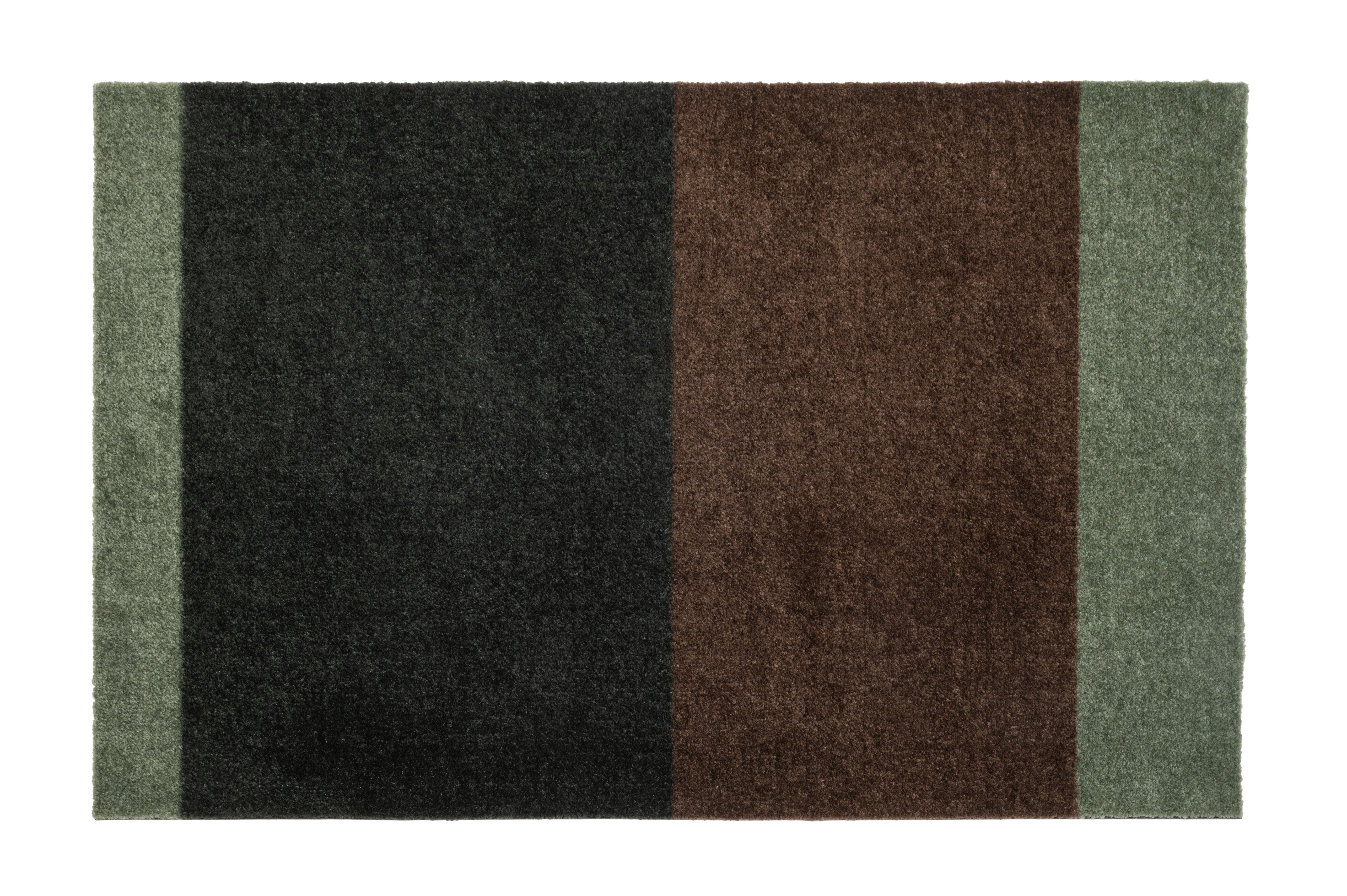 DOORMAT 60 x 90 cm - STRIPES GREEN / BROWN