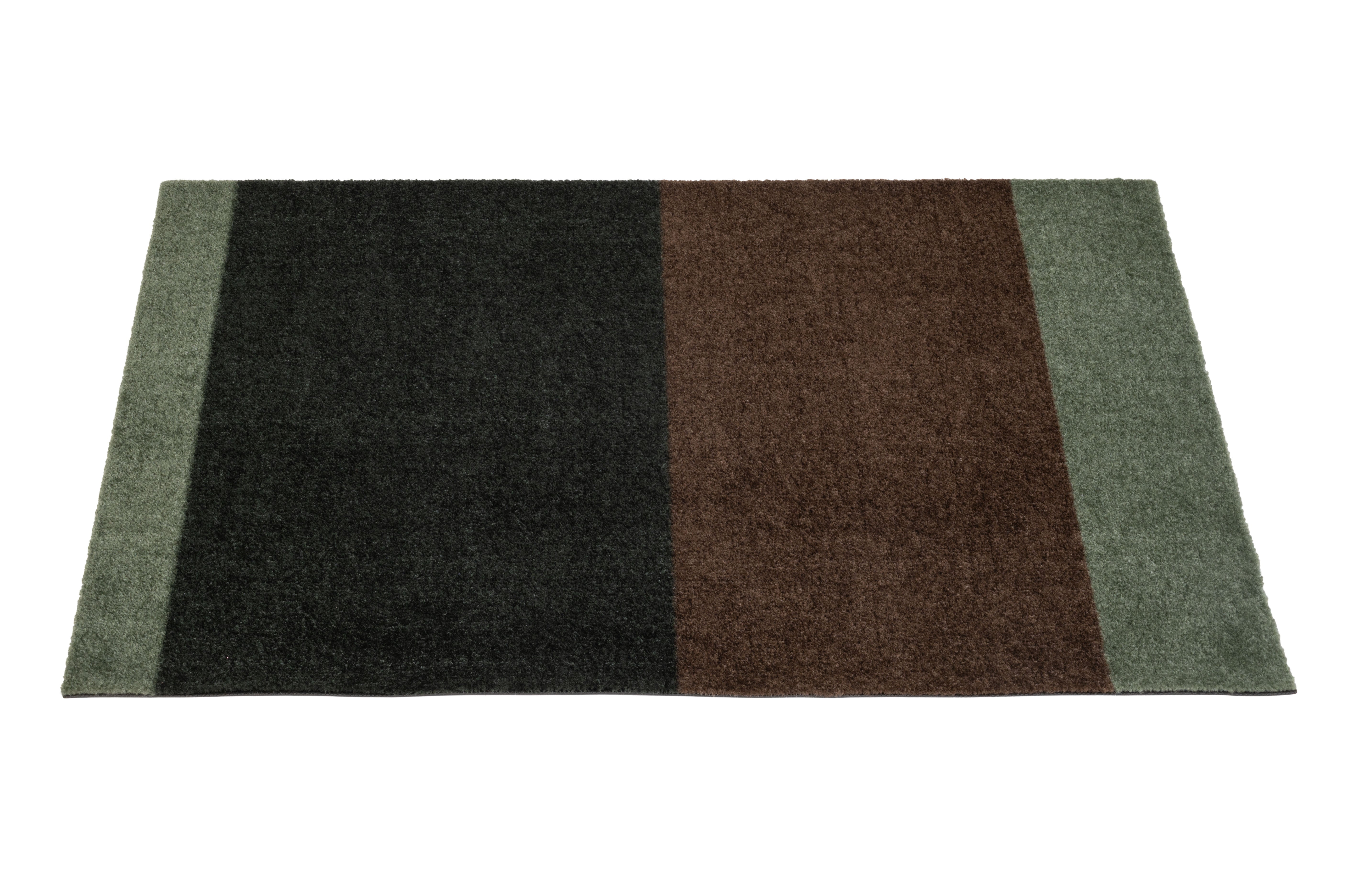 DOORMAT 60 x 90 cm - STRIPES GREEN / BROWN